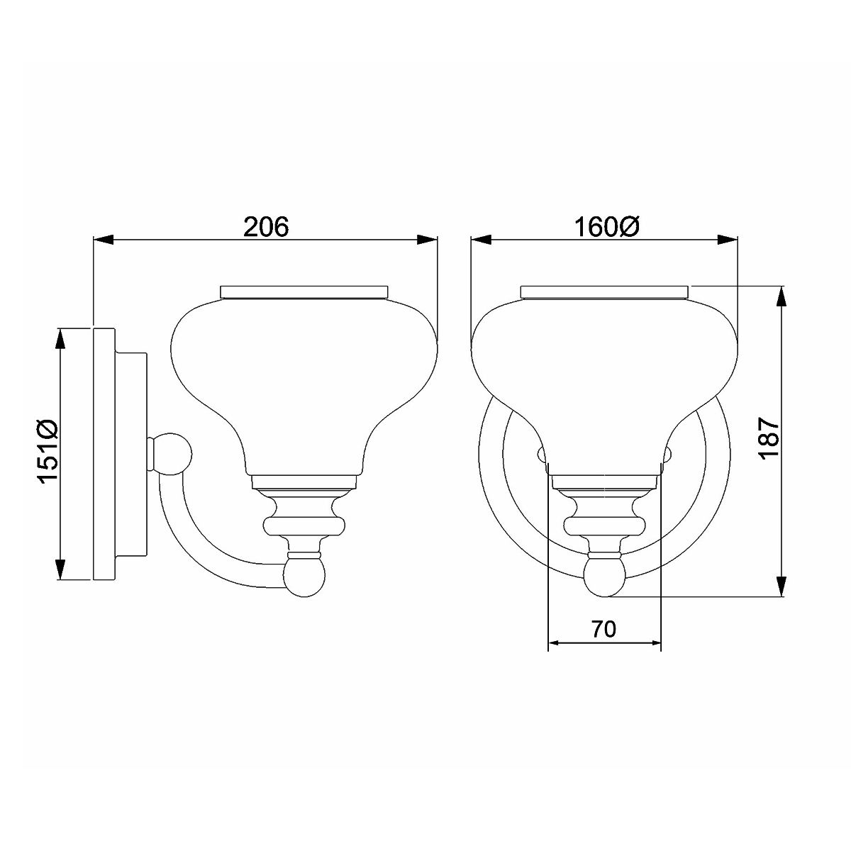 Ainsley Steel Vanity Light Polished Chrome - HK-AINSLEY1-BATH