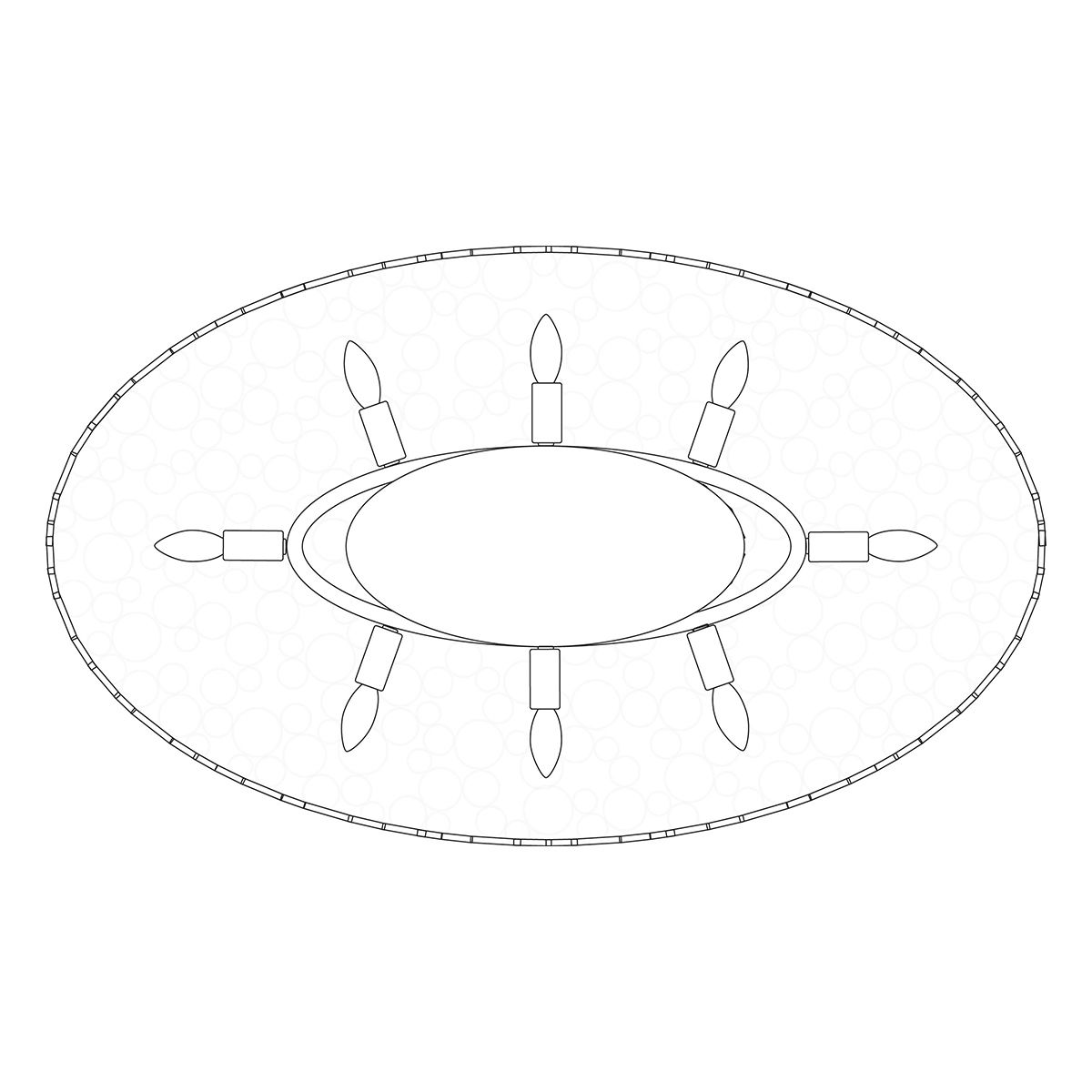 Anya Linear Chandelier Silver Leaf - HK-ANYA-ISLE