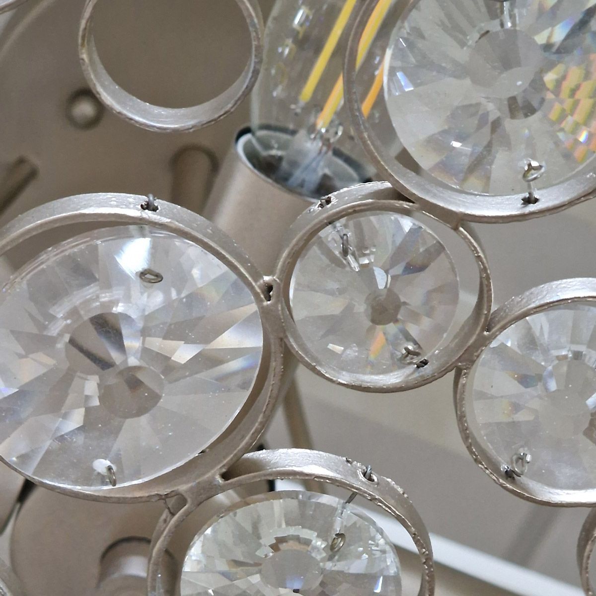 Anya Semi Flush Mount Light Silver Leaf - HK-ANYA-SF