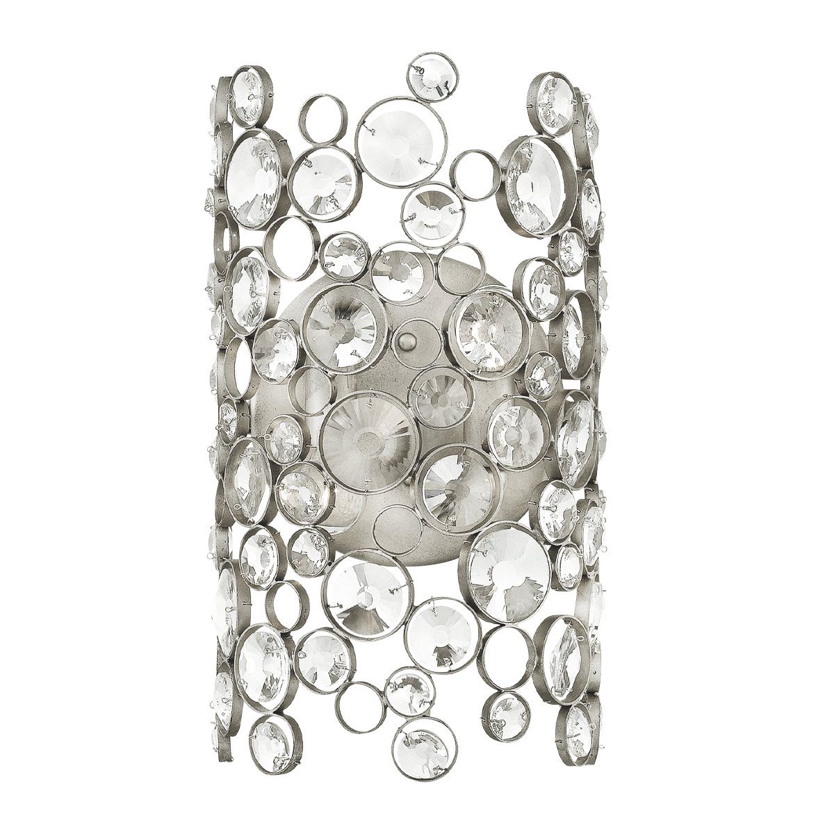 Anya 2 Light Wall Light Silver Leaf - HK-ANYA2