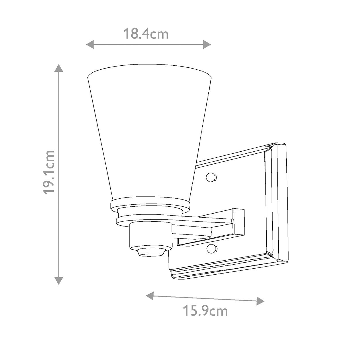 Avon 1 Vanity Light Polished Chrome - HK-AVON1-BATH