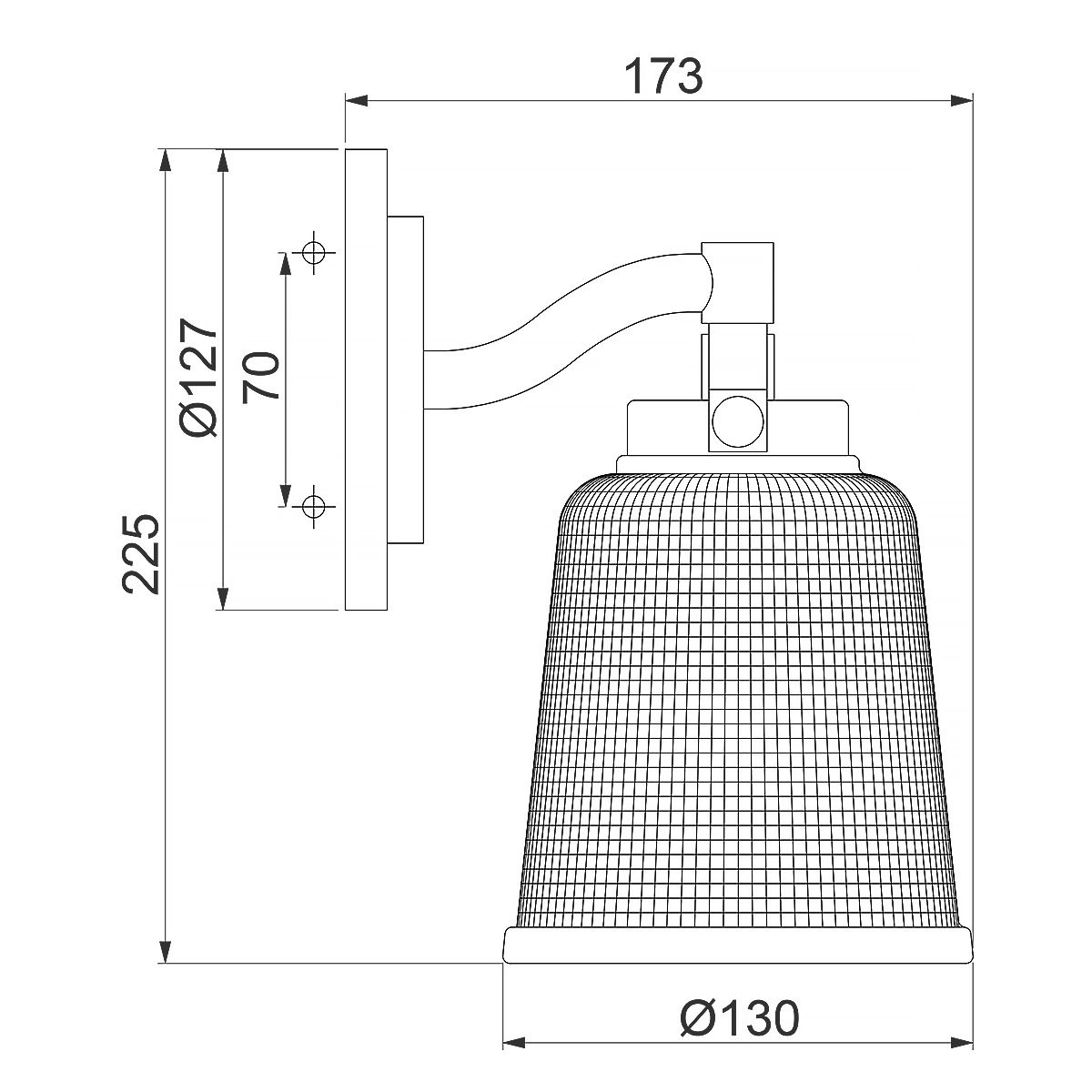 Bennett Wall Light Polished Chrome - HK-BENNETT1-BATH
