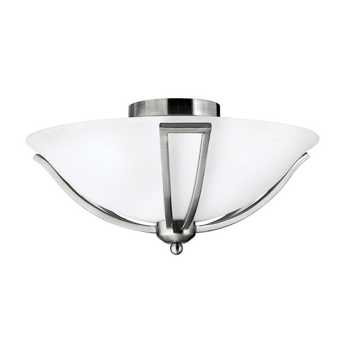 Bolla 2 Light Flush Mount Light Brushed Nickel - HK-BOLLA-F