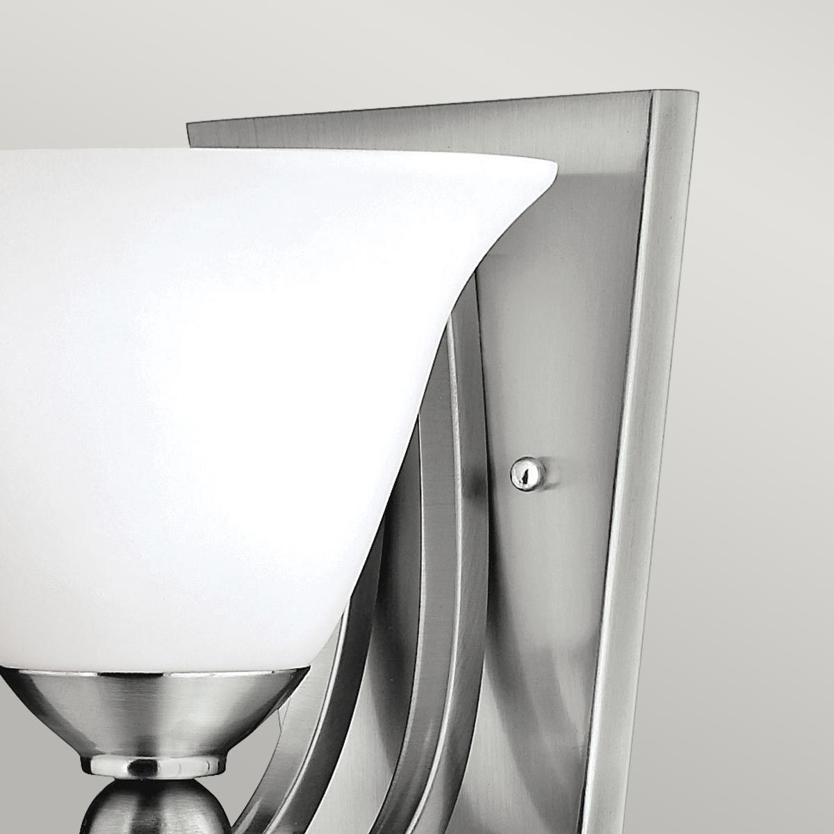 Bolla 1 Light Wall Light Brushed Nickel - HK-BOLLA1