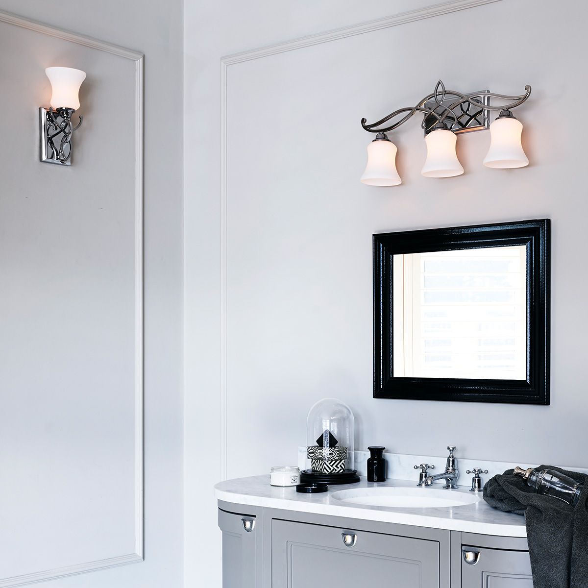 Brooke 3 Light Above Mirror Light Polished Chrome - HK-BROOKE3-BATH