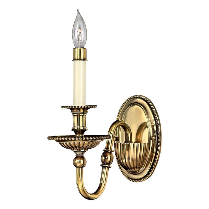 Cambridge 1 Light Wall Light Burnished Brass - HK-CAMBRIDGE1