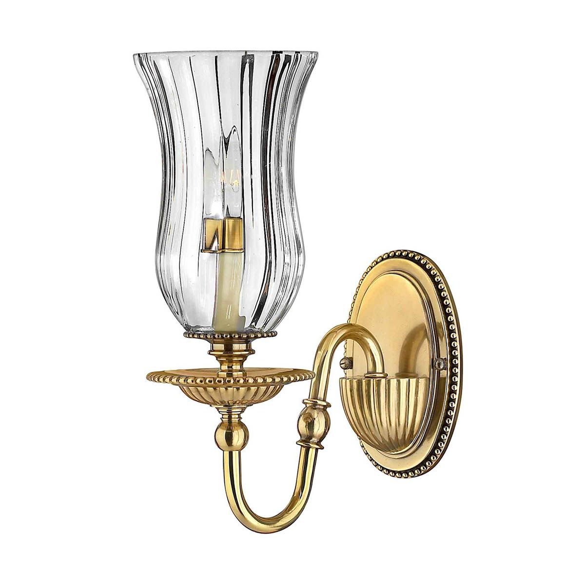 Cambridge 1 Light Wall Light Burnished Brass - HK-CAMBRIDGE1