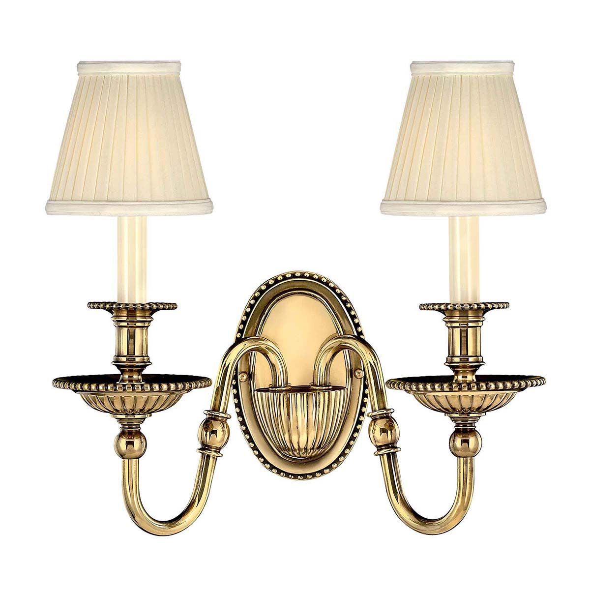 Cambridge 2 Light Wall Light Burnished Brass - HK-CAMBRIDGE2