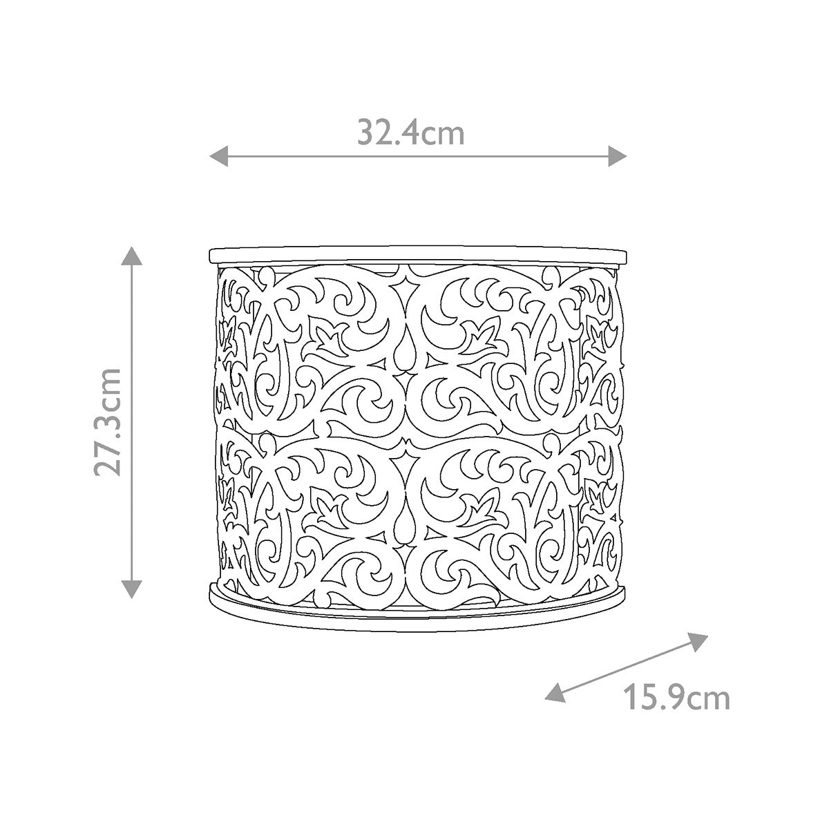 Carabel 2 Light Wall Light Brushed Champagne - HK-CARABEL2