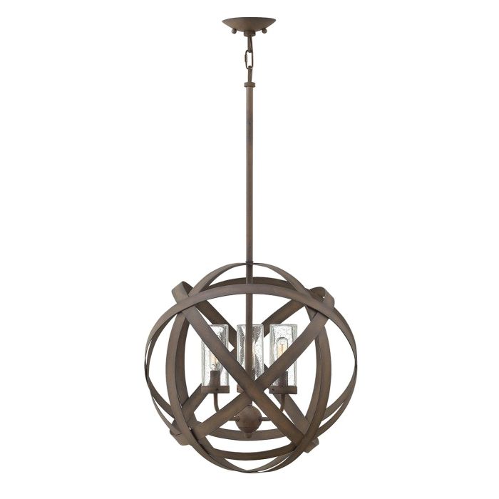 Carson 3 Light Chandelier Vintage Iron - HK-CARSON-3P