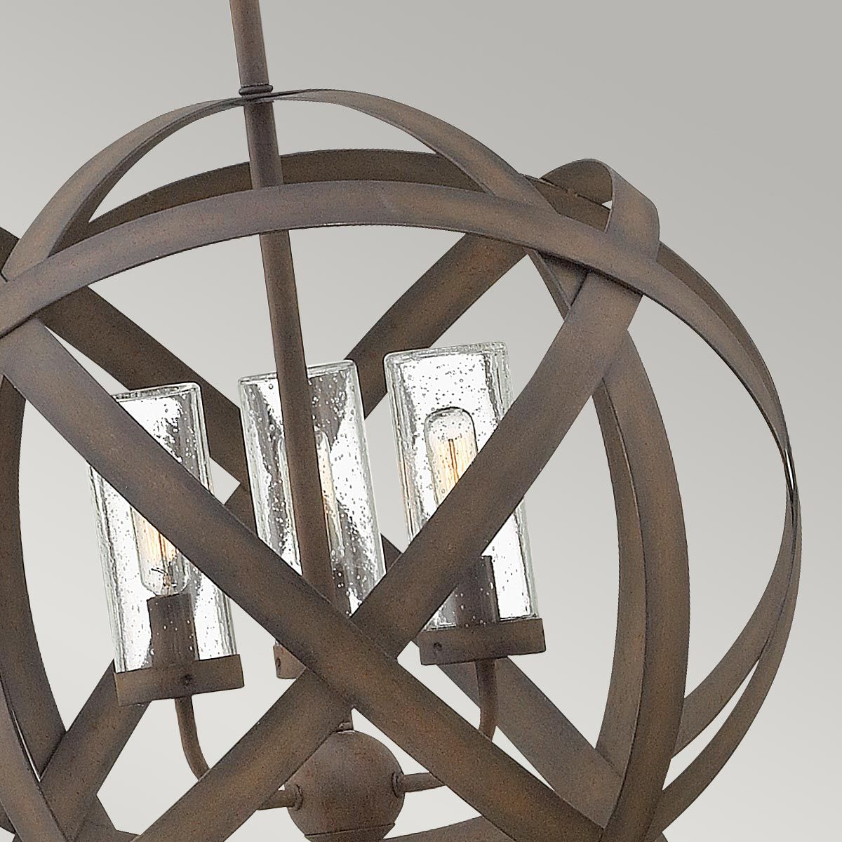 Carson 3 Light Chandelier Vintage Iron - HK-CARSON-3P