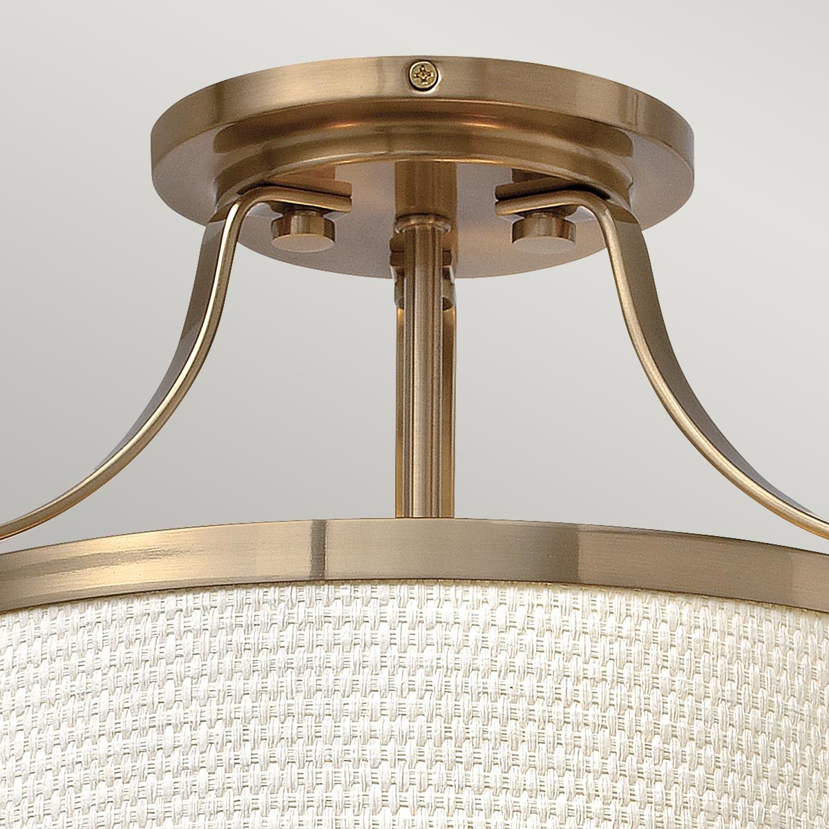 Charlotte 3 Light Semi Flush Mount Light Brushed Caramel - HK-CHARLOTTE-SF-BC