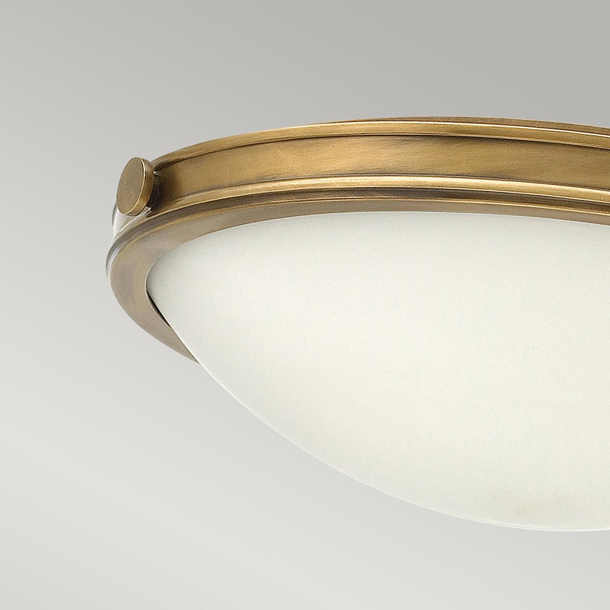 Collier 3 Light Large Flush Mount Light Heritage Brass - HK-COLLIER-F-M