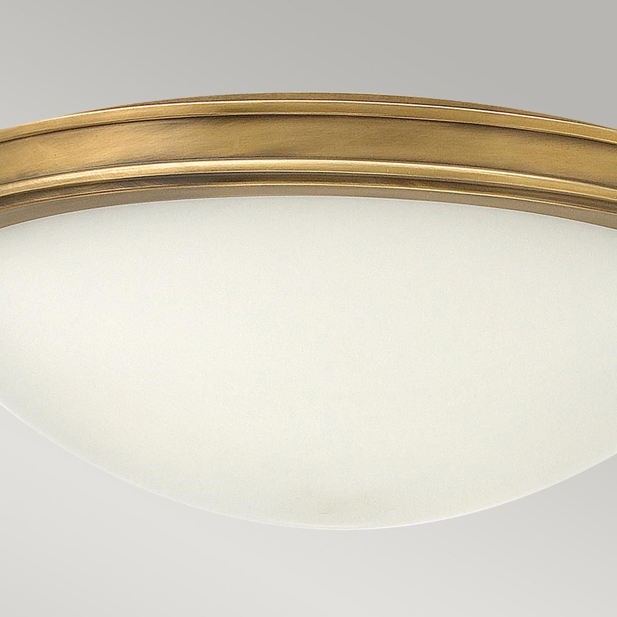 Collier 3 Light Large Flush Mount Light Heritage Brass - HK-COLLIER-F-M
