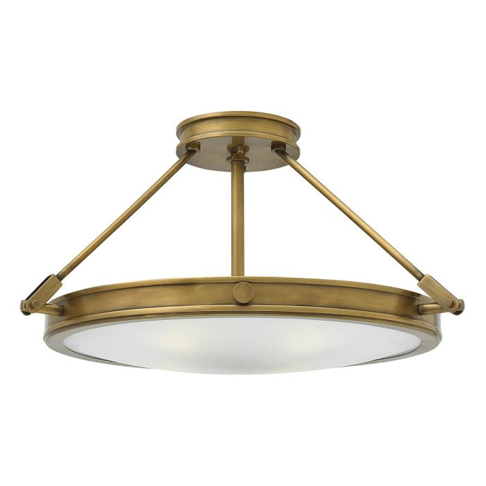 Collier 4 Light Large Semi Flush Mount Light Heritage Brass - HK-COLLIER-SF-M