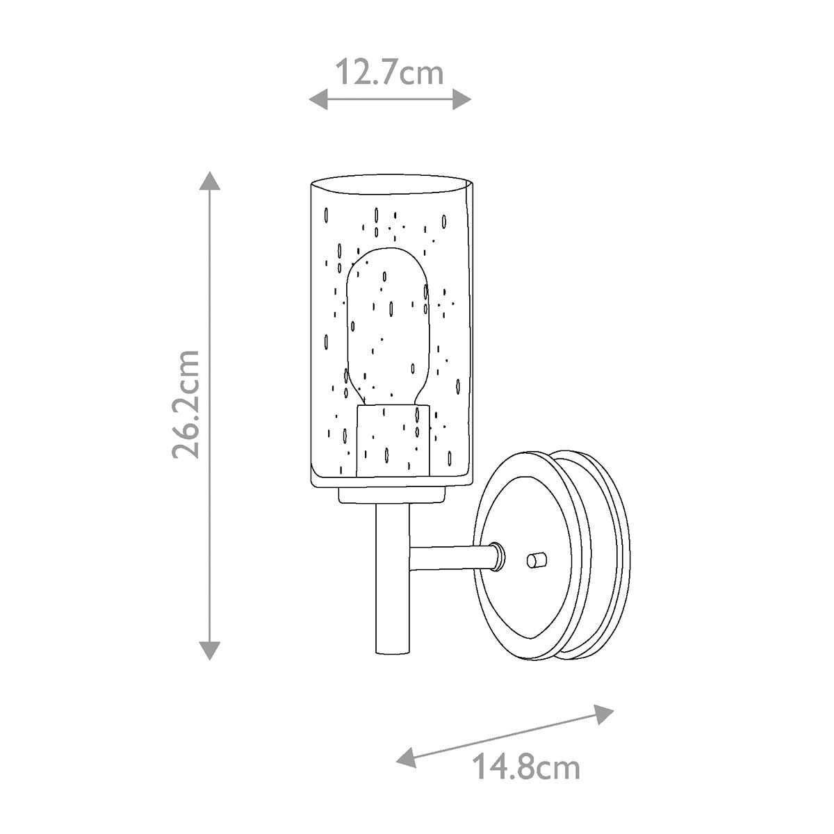 Collier 1 Light Wall Light Heritage Brass - HK-COLLIER1