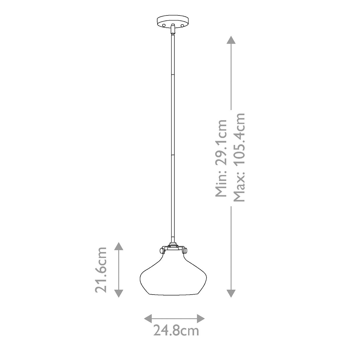 Congress 1 Light Pendant Brushed Caramel - HK-CONGRESS-P-C-BC