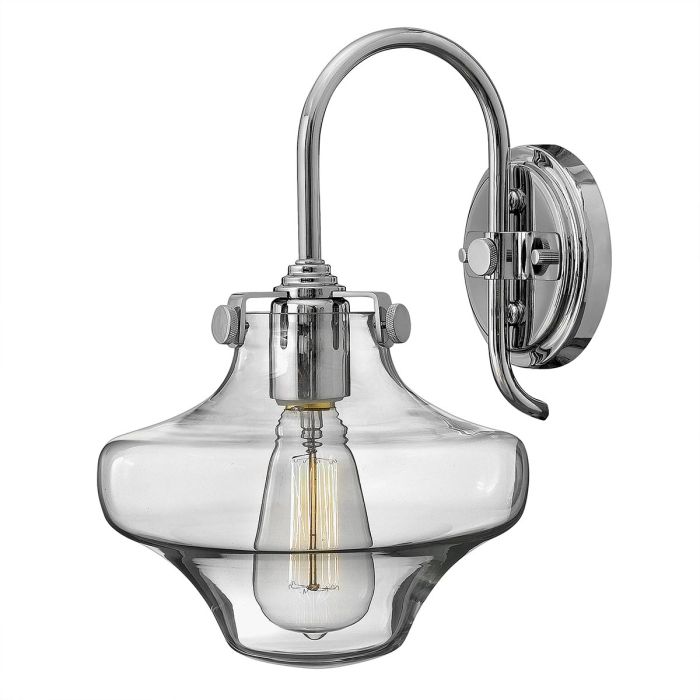 Congress Clear Tiered Glass Wall Light Chrome - HK-CONGRESS1-B-CM