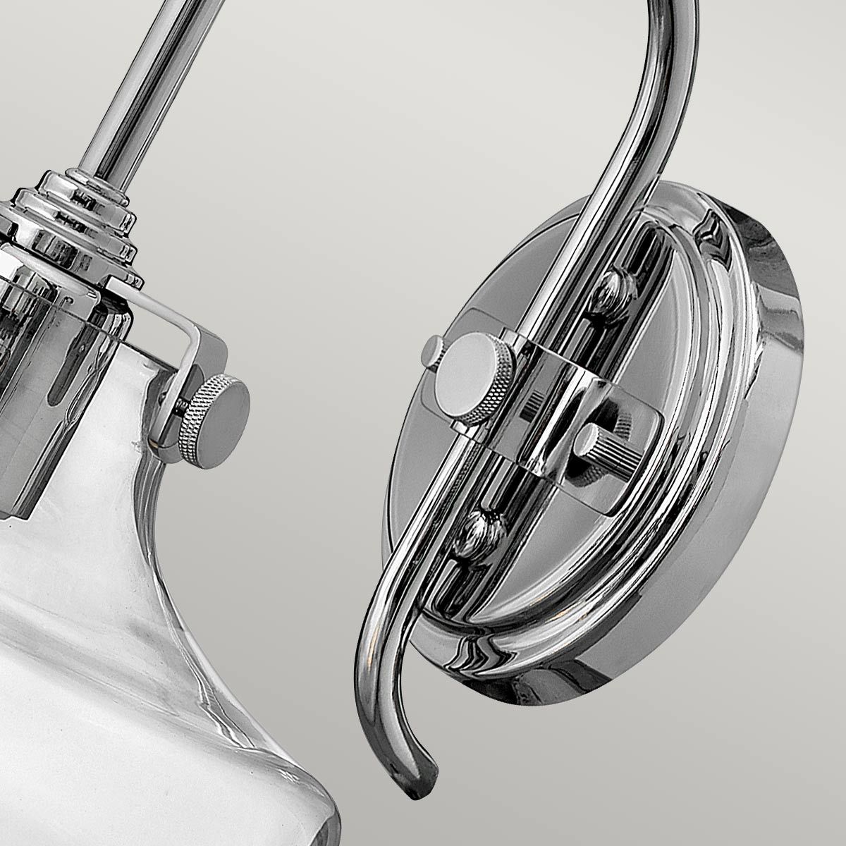 Congress Clear Tiered Glass Wall Light Chrome - HK-CONGRESS1-B-CM