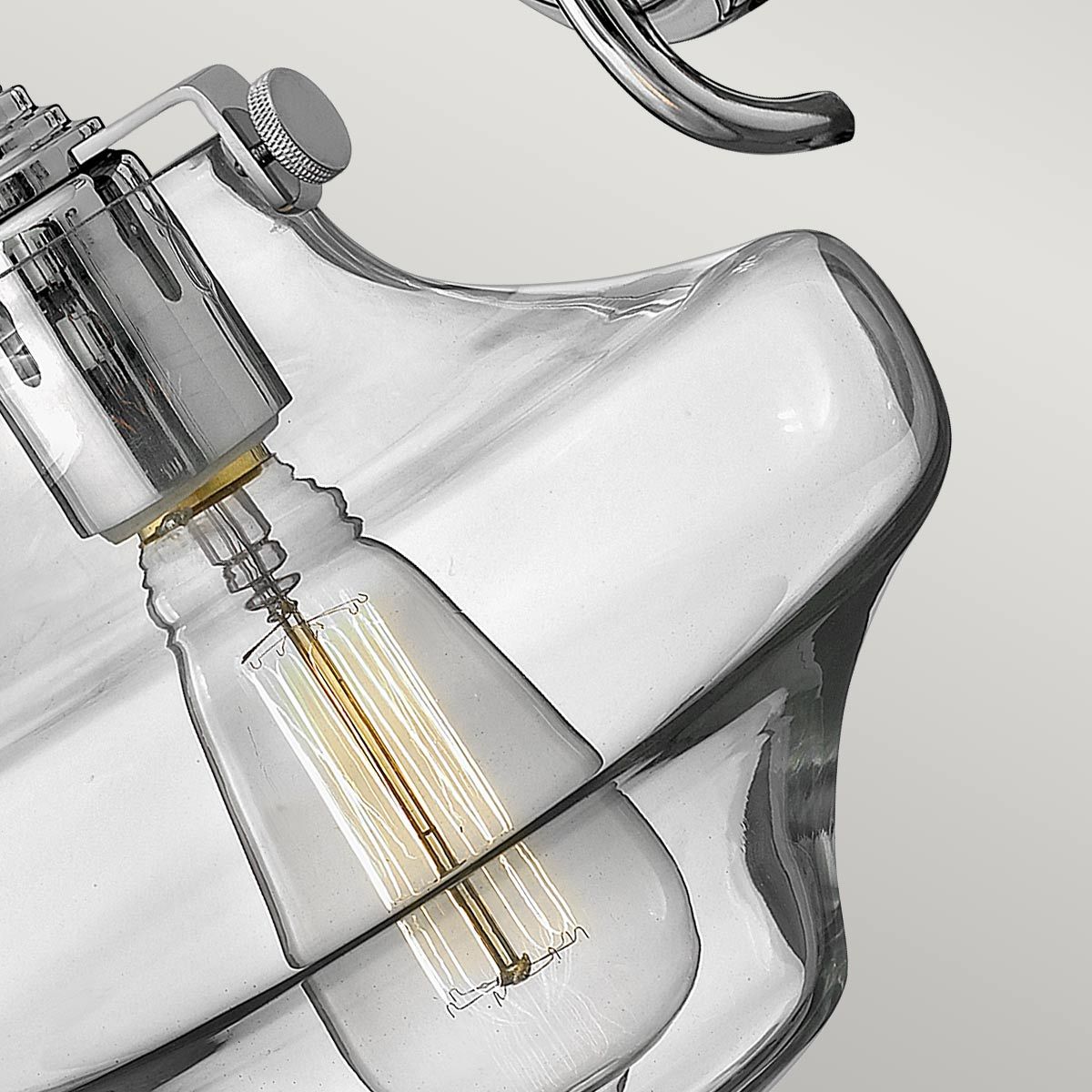 Congress Clear Tiered Glass Wall Light Chrome - HK-CONGRESS1-B-CM