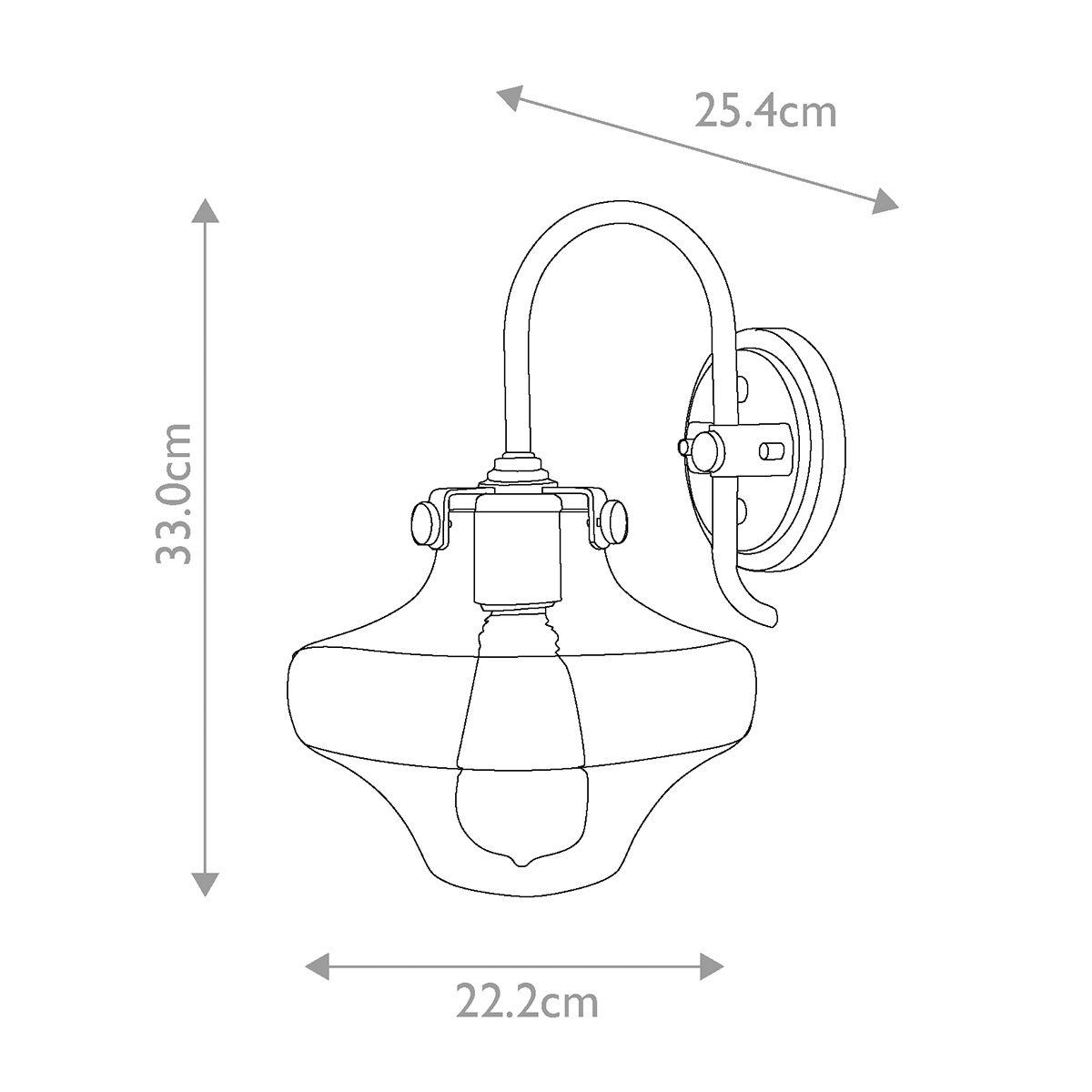 Congress Clear Tiered Glass Wall Light Chrome - HK-CONGRESS1-B-CM
