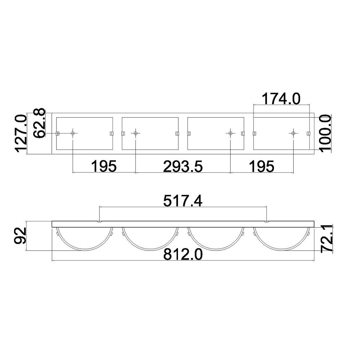 Daphne 4 Vanity Light Polished Chrome - HK-DAPHNE4-BATH