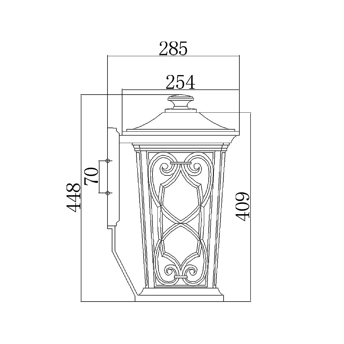 Enzo Light Medium Wall Lantern Autumn - HK-ENZO2-M