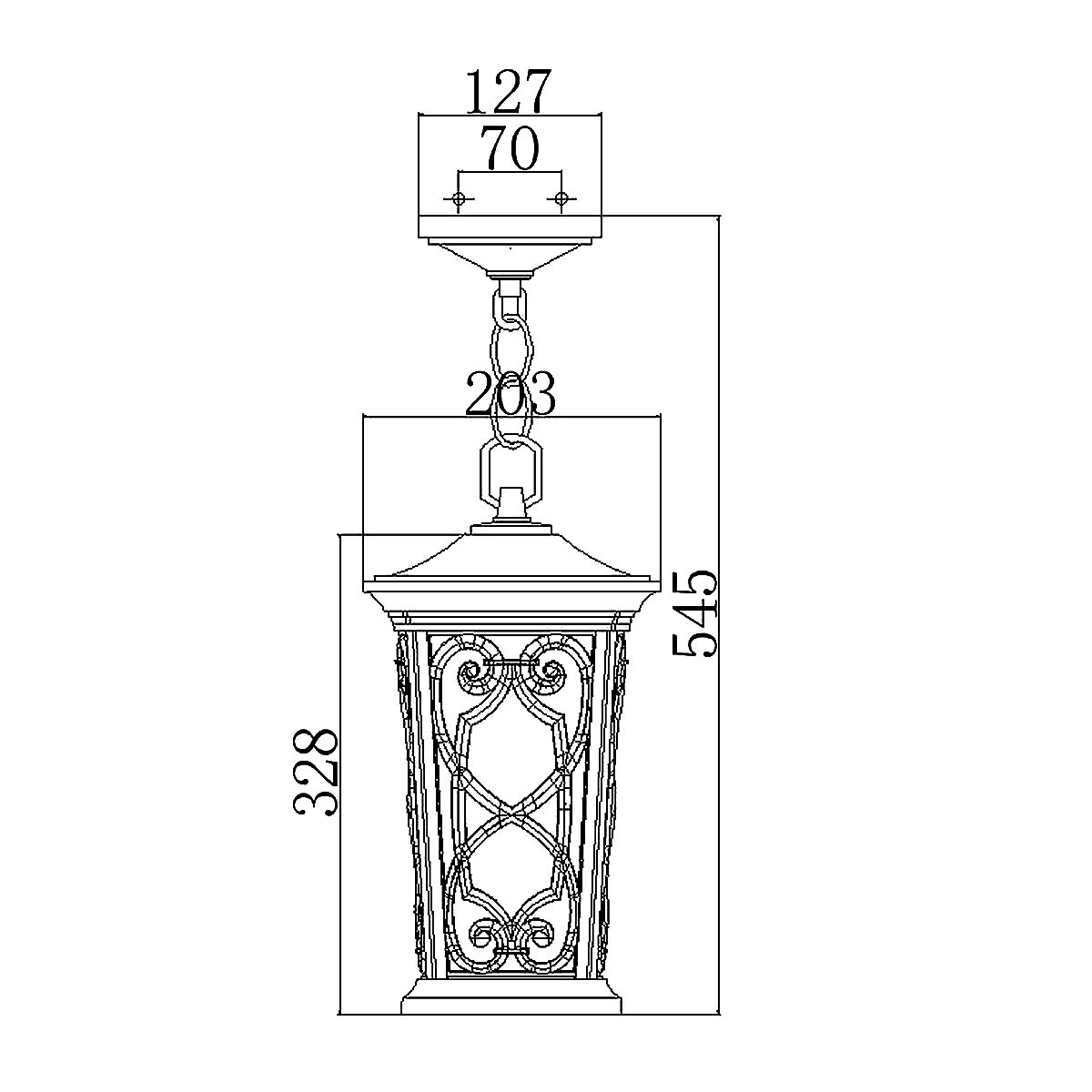 Enzo Small Chain Lantern Autumn - HK-ENZO8-S