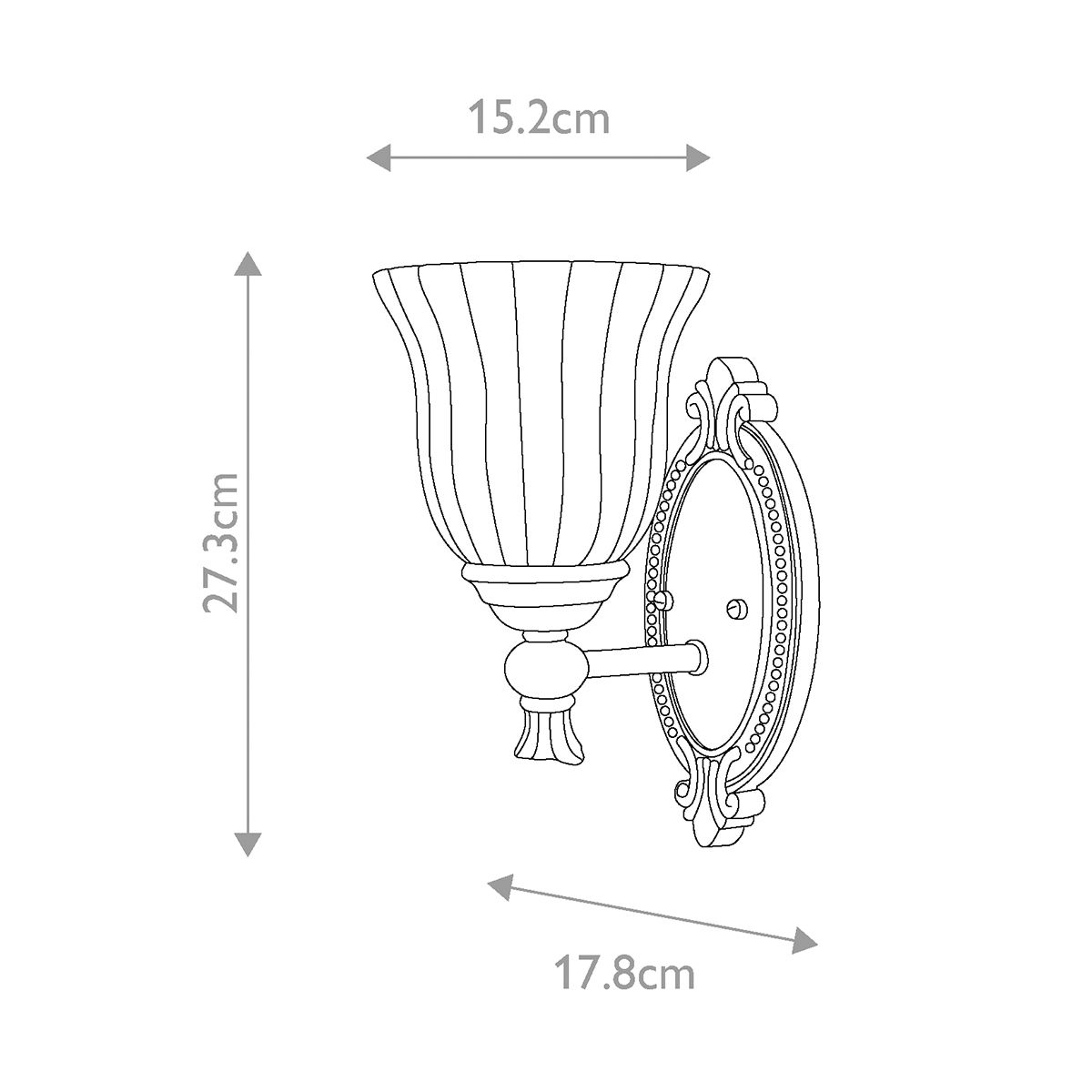 Francoise 1 Vanity Light Burnished Brass - HK-FRANCOISE1-BATH
