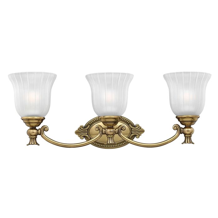 Francoise 3 Wall Light Burnished Brass - HK-FRANCOISE3-BATH