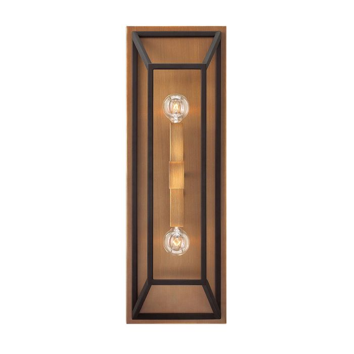 Fulton 2 Light Wall Light Bronze & Brass - HK-FULTON2