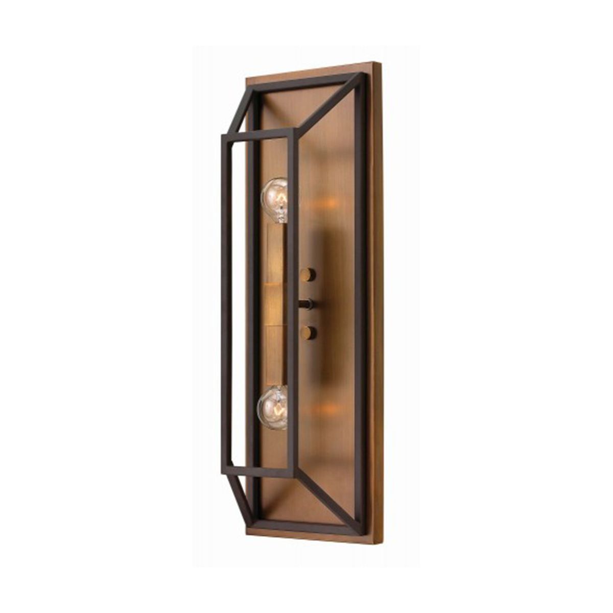 Fulton 2 Light Wall Light Bronze & Brass - HK-FULTON2