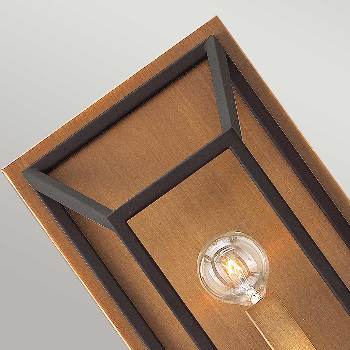 Fulton 2 Light Wall Light Bronze & Brass - HK-FULTON2
