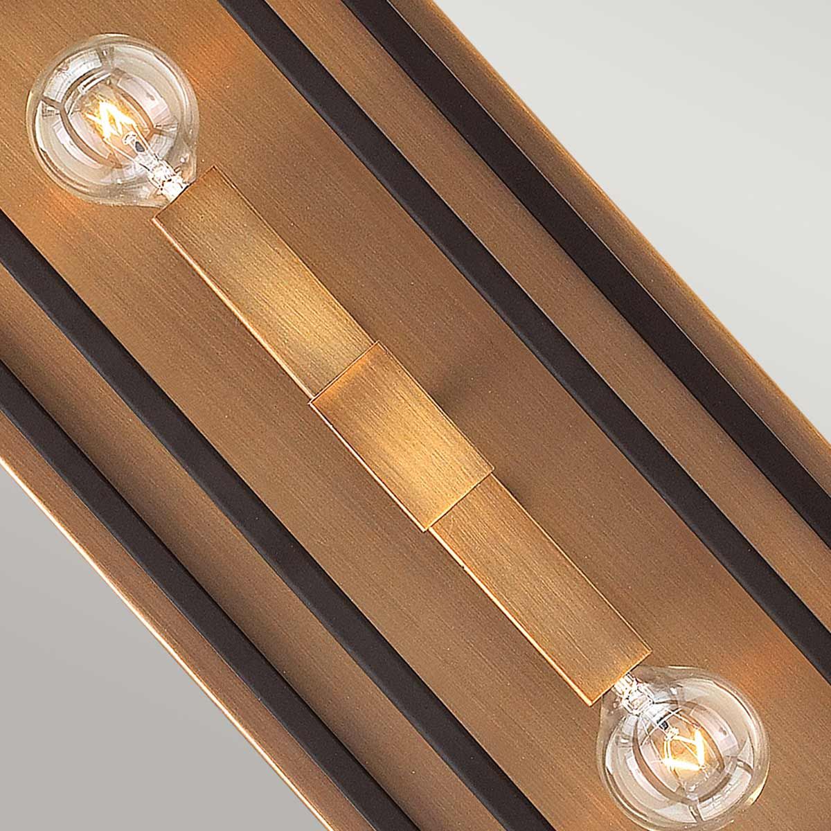 Fulton 2 Light Wall Light Bronze & Brass - HK-FULTON2