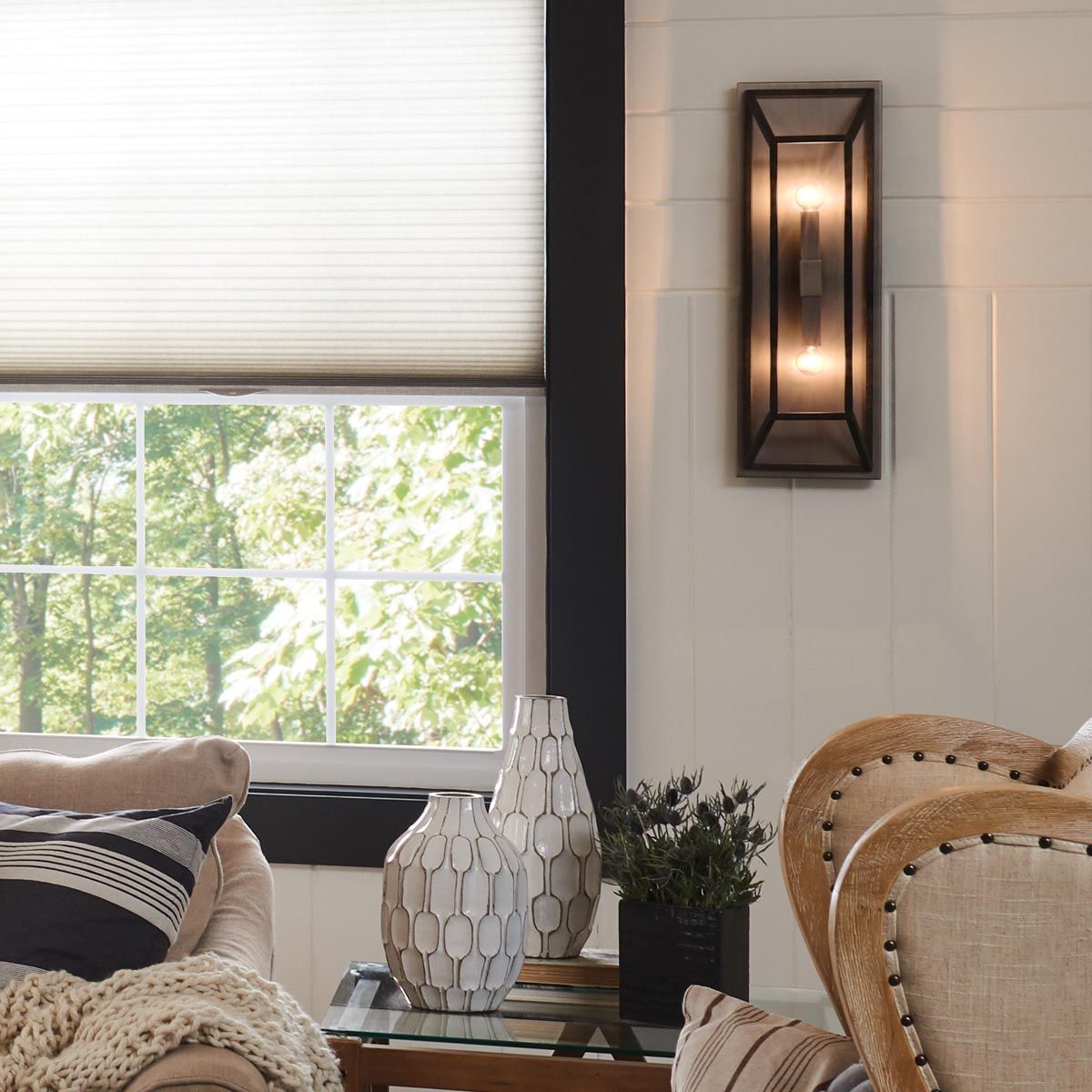 Fulton 2 Light Wall Light Bronze & Brass - HK-FULTON2