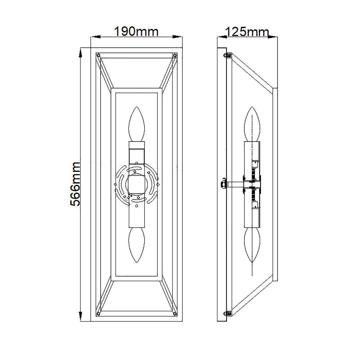Fulton 2 Light Wall Light Bronze & Brass - HK-FULTON2
