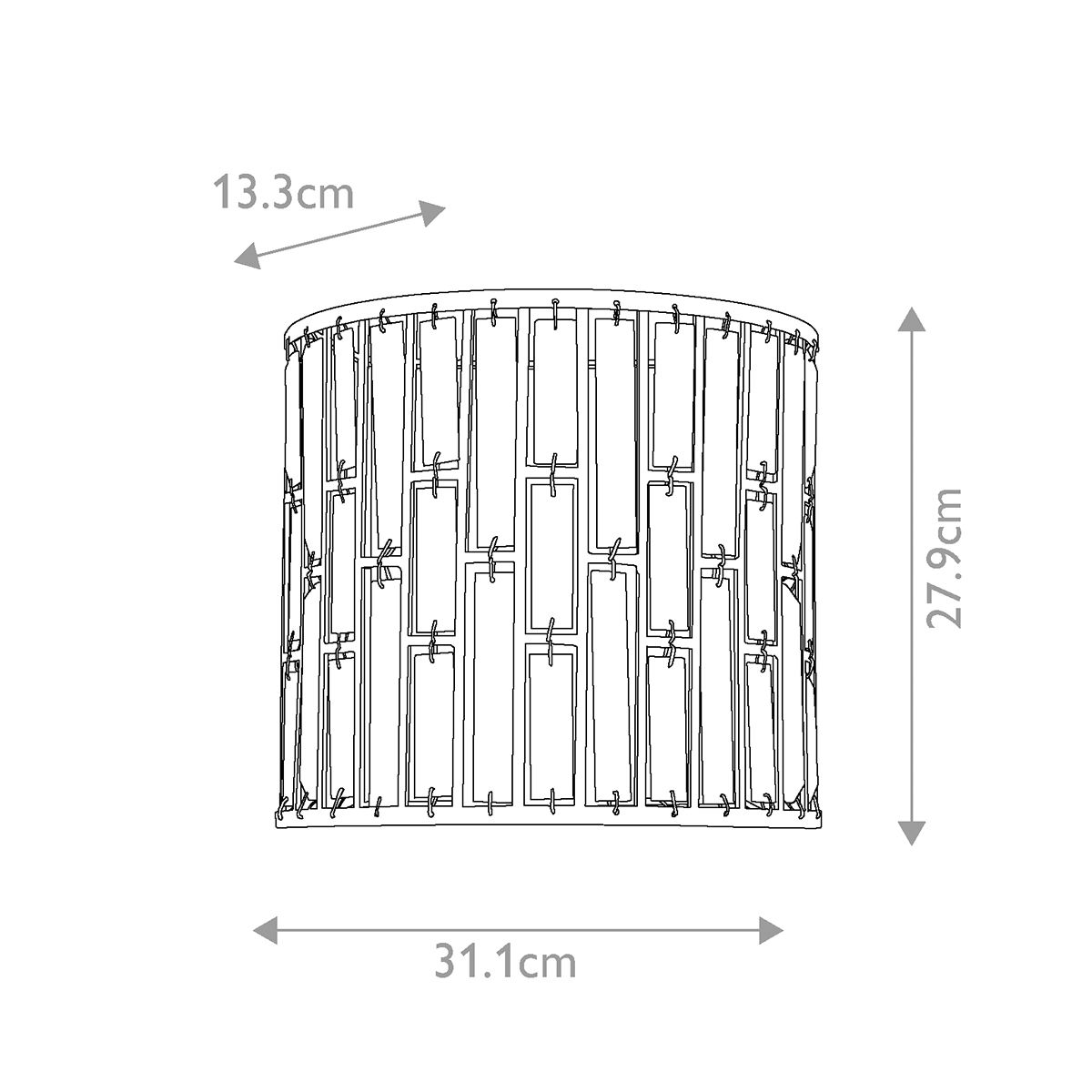 Gemma 2 Light Wall Light Silver Leaf - HK-GEMMA2-A-SL