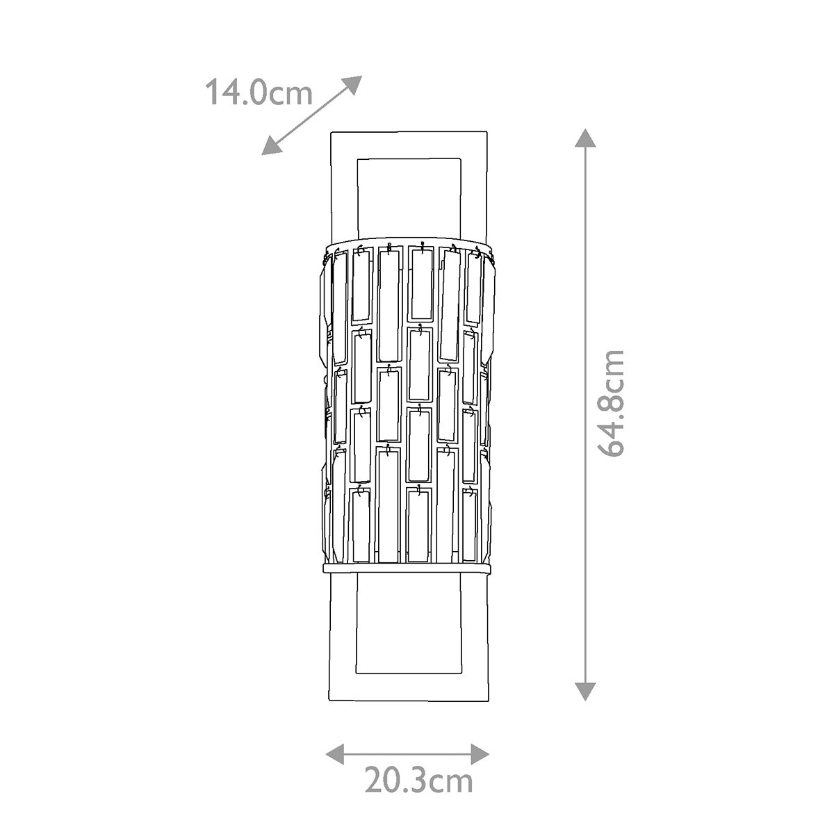 Gemma 2 Light Large Wall Light Silver Leaf - HK-GEMMA2-B-SL