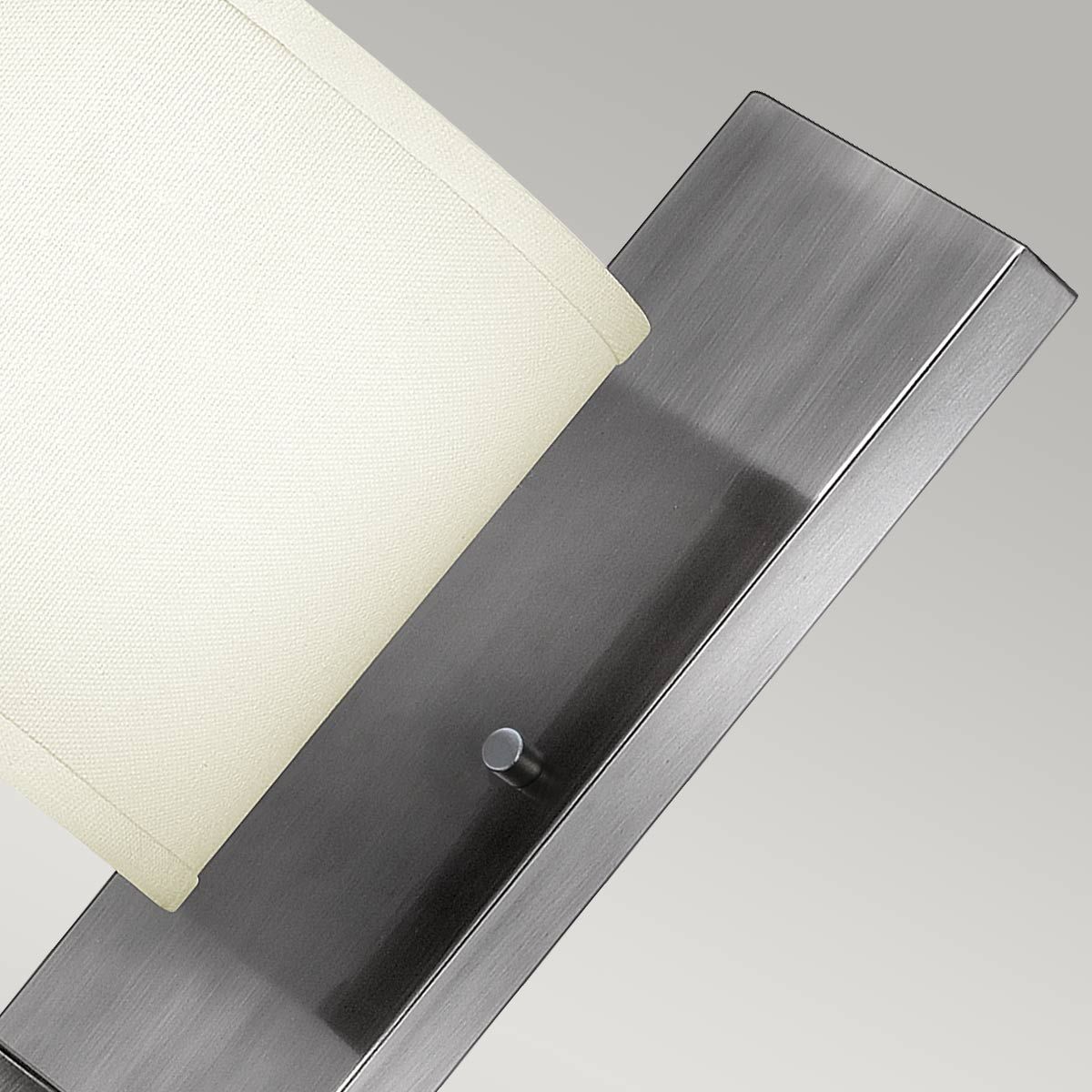 Hampton 1 Light Wall Light Antique Nickel & Ivory Shade - HK-HAMPTON1