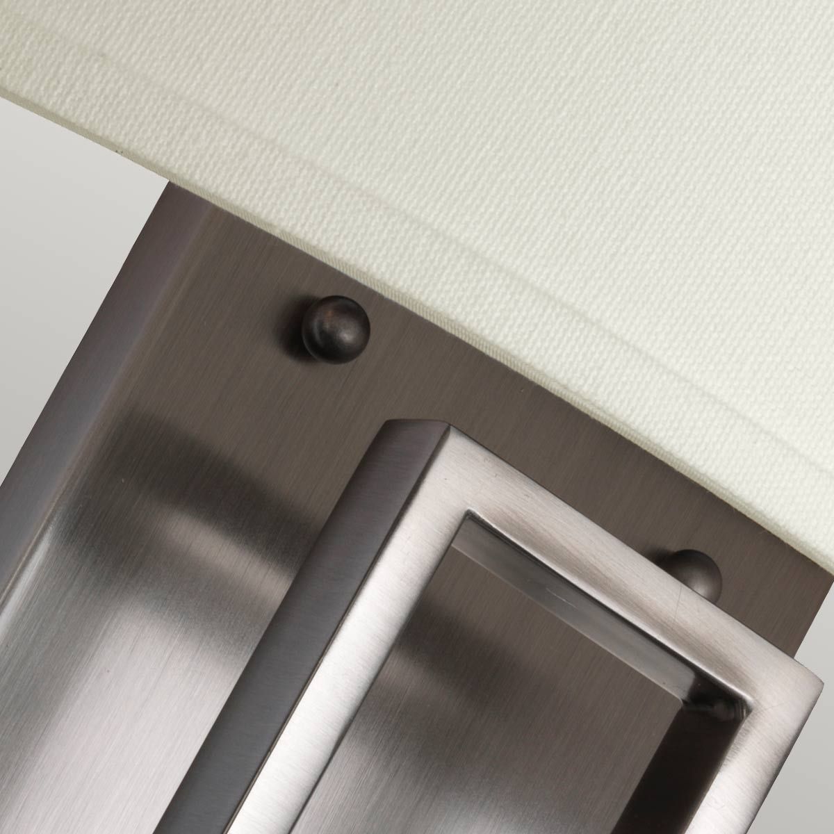 Hampton 2 Light Wall Light Antique Nickel & Ivory Shades - HK-HAMPTON2