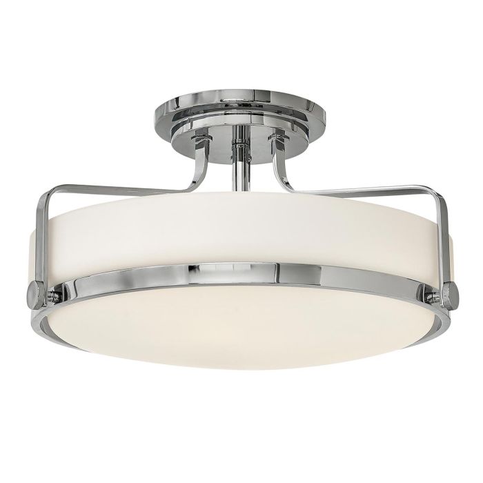 Harper 3 Light Medium Semi-Flush Mount Light Polished Chrome - HK-HARPER-SFM-CM