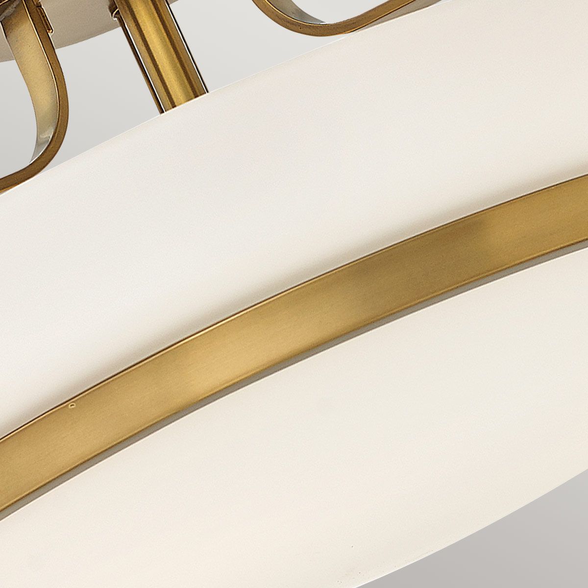 Harper 3 Light Medium Semi-Flush Mount Light Heritage Brass - HK-HARPER-SFM-HB