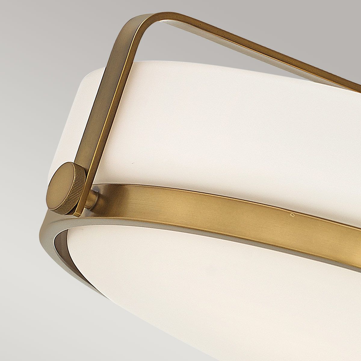 Harper 3 Light Medium Semi-Flush Mount Light Heritage Brass - HK-HARPER-SFM-HB