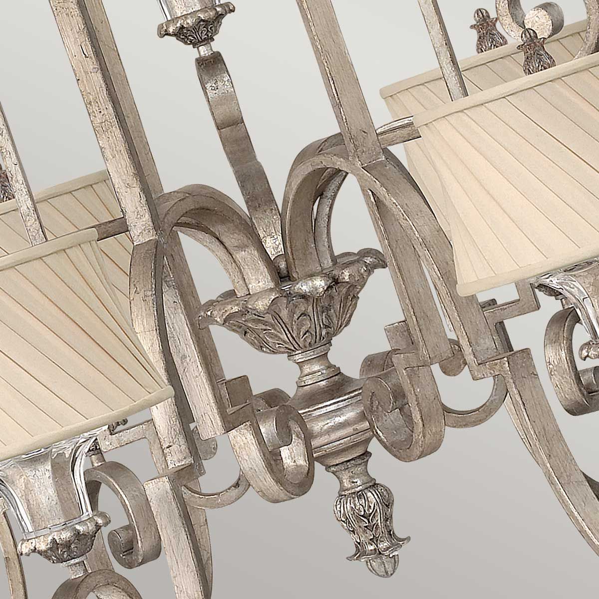 Kingsley 9 Light Chandelier Silver Leaf - HK-KINGSLEY9