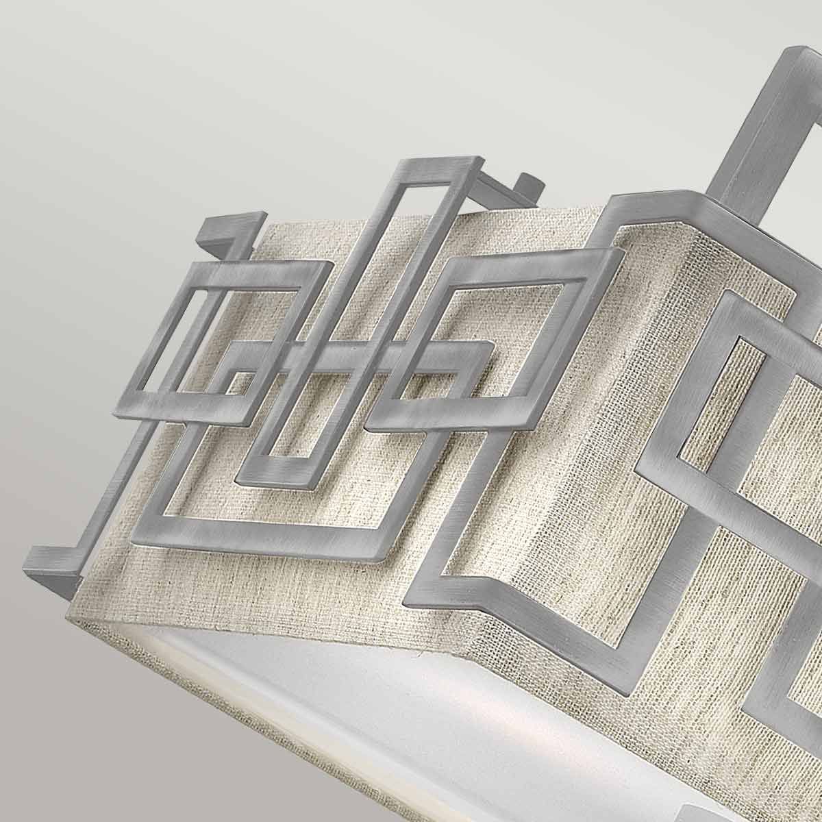 Lanza 3 Light Semi Flush Mount Light Antique Nickel - HK-LANZA-SF-AN