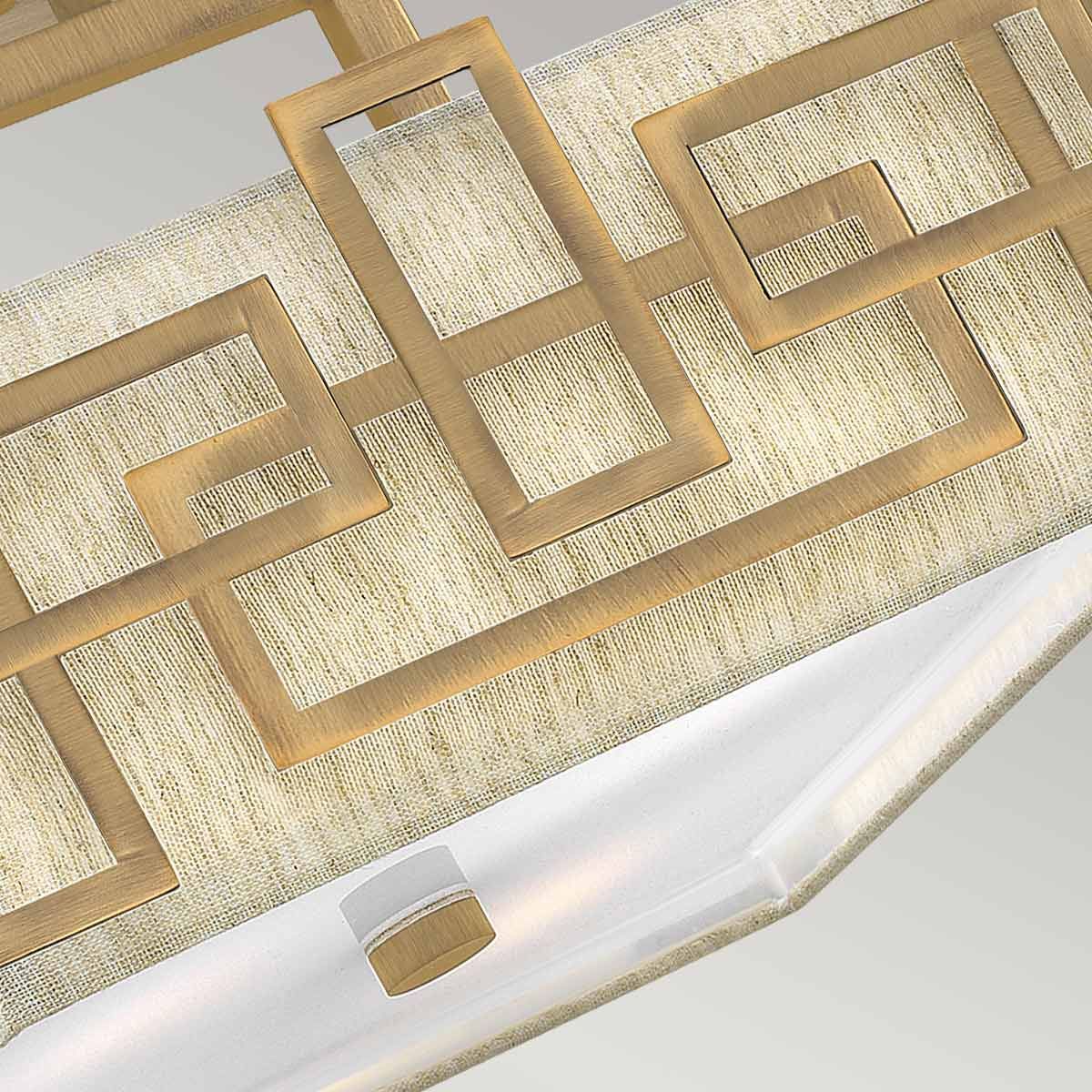 Lanza 3 Light Semi Flush Mount Light Brushed Bronze - HK-LANZA-SF-BR