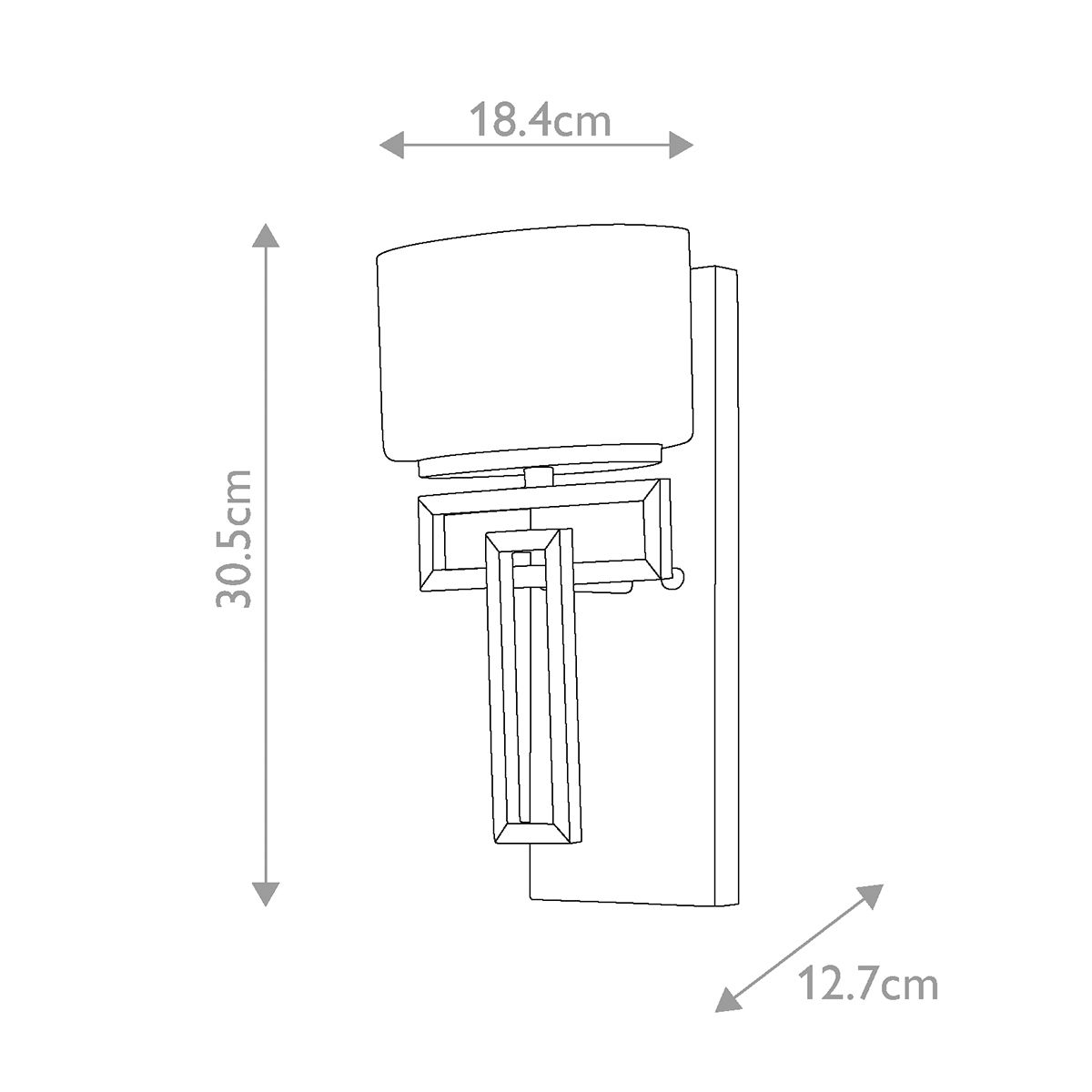 Lanza 1 Vanity Light Polished Chrome - HK-LANZA1-BATH