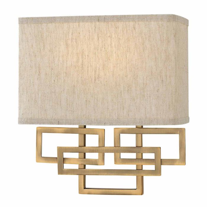 Lanza 2 Light Wall Light Brushed Bronze - HK-LANZA2-BR