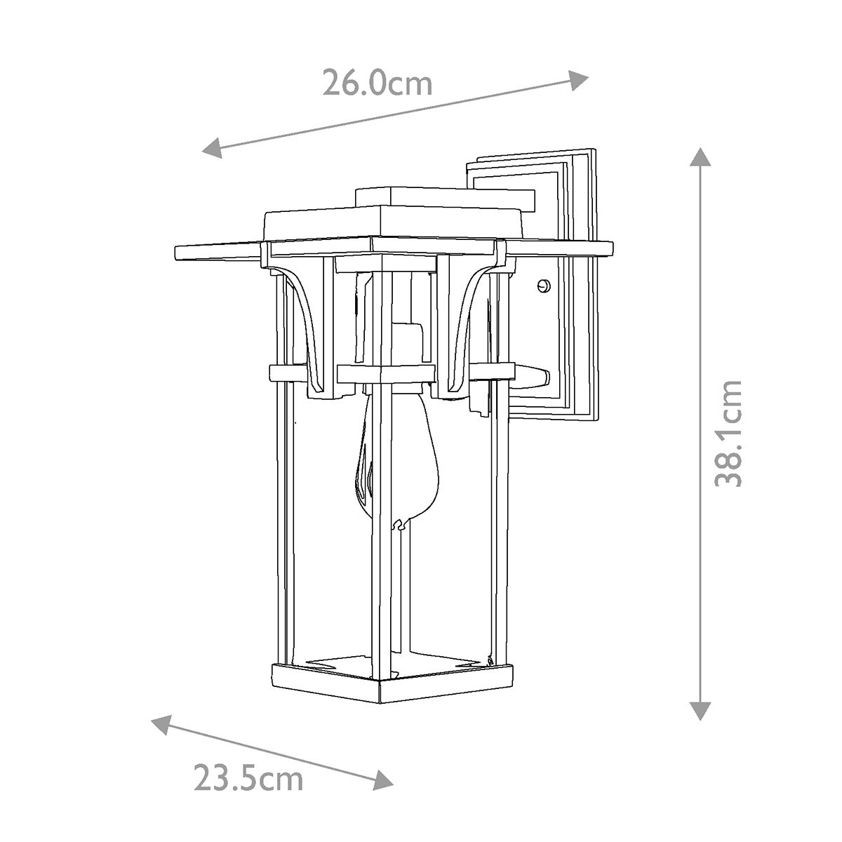 Manhattan Light Medium Wall Lantern Oil Rubbed Bronze - HK-MANHATTAN2-M