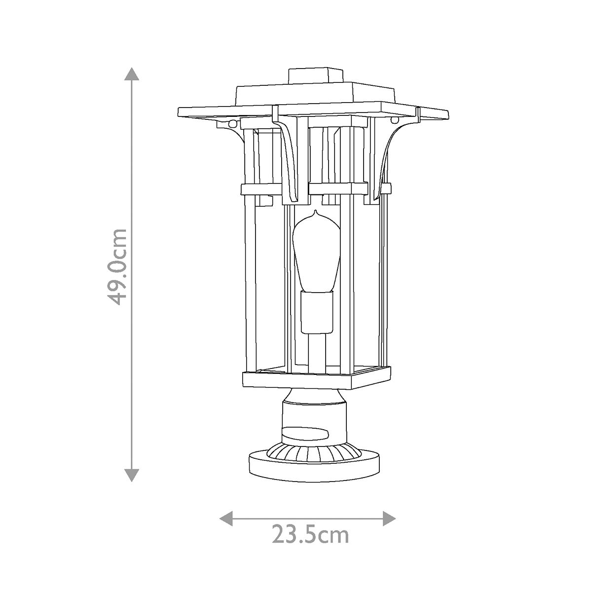Manhattan Pedestal Light Oil Rubbed Bronze - HK-MANHATTAN3-M